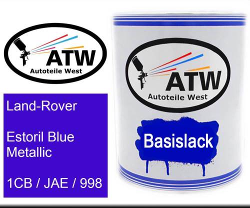 Land-Rover, Estoril Blue Metallic, 1CB / JAE / 998: 1L Lackdose, von ATW Autoteile West.